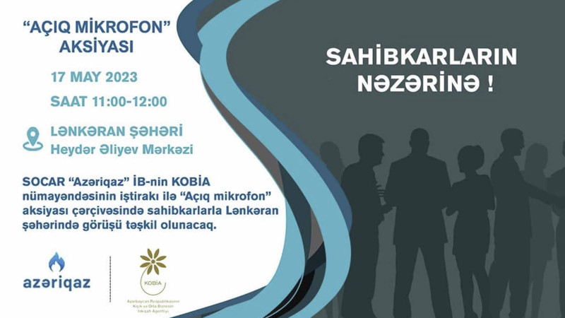 “Azəriqaz” Lənkəranda açıq mikrofon təşkil edəcək