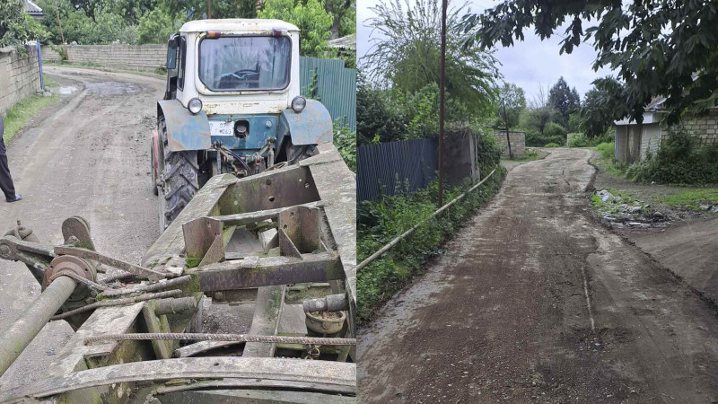 Astaranın Şiyəkəran kəndinin yollarında təmir işləri aparılıb