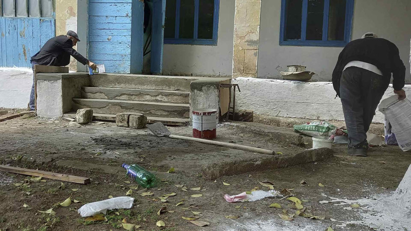 Masallıda məktəb ərazisi bərpa edilir
