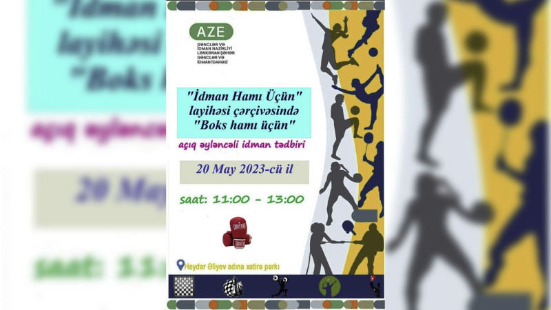 Lənkəranda Boks hamı üçün açıq əyləncəli idman tədbiri keçiriləcək
