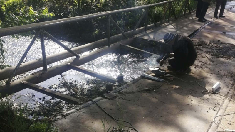 Masallının Tüklə kəndindəki qəzalı körpü təmir olunub