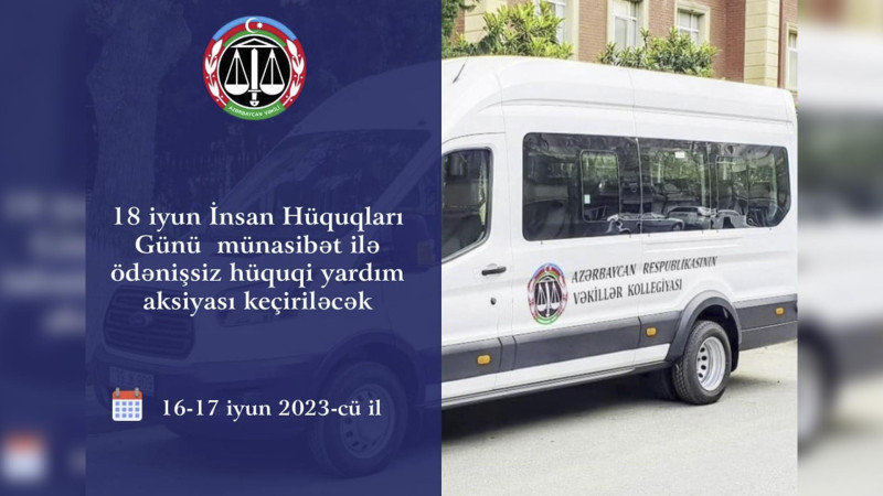 Masallıda ödənişsiz hüquqi yardım aksiyası keçiriləcək