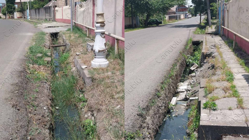 Lənkəranda piyada səkisinin tametləri dağılaraq xəndəyə tökülüb