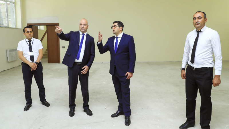 Lənkəran-Astara Regional Təhsil İdarəsinin müdiri tədris ocağının tikintisi ilə tanış olub
