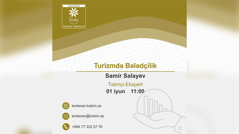 Lənkəranda “Turizmdə bələdçilik” adlı təlim baş tutacaq