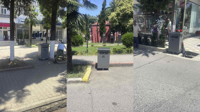 Lənkəranda yeni zibil qutuları qoyulub