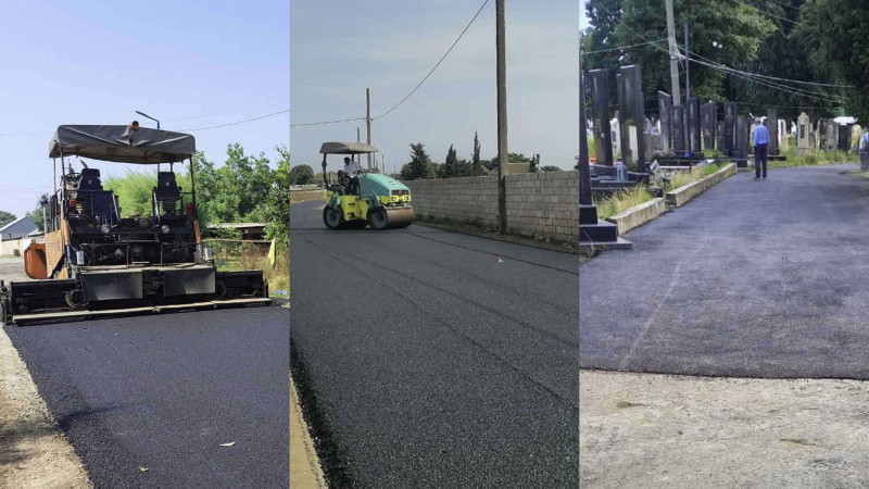 Masallı rayonunun kəndlərində asfaltlanma işləri aparılıb