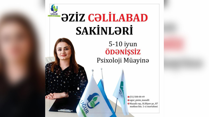 Cəlilabadda uşaqlar üçün ödənişsiz psixoloji müayinə keçiriləcək
