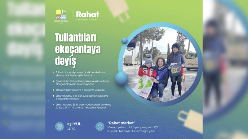 Masallıda “Tullantıları ekoçantaya dəyiş” aksiyası keçiriləcək