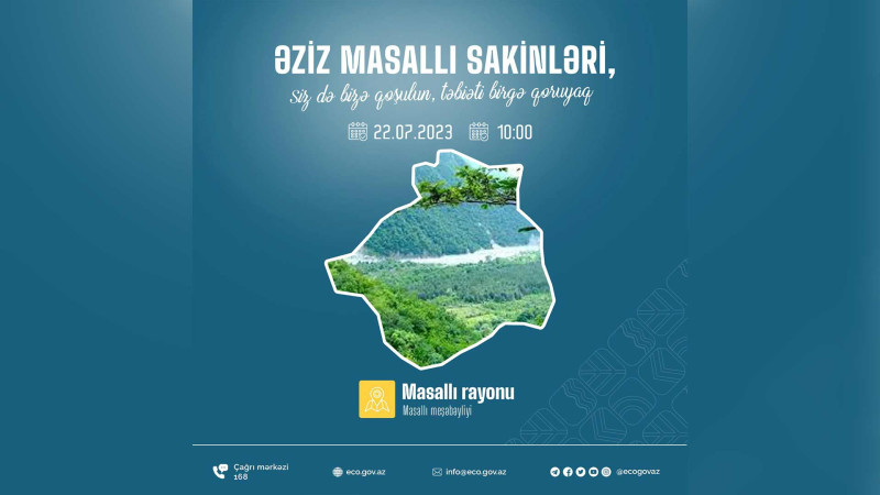Masallıda təmizlik aksiyası keçiriləcək