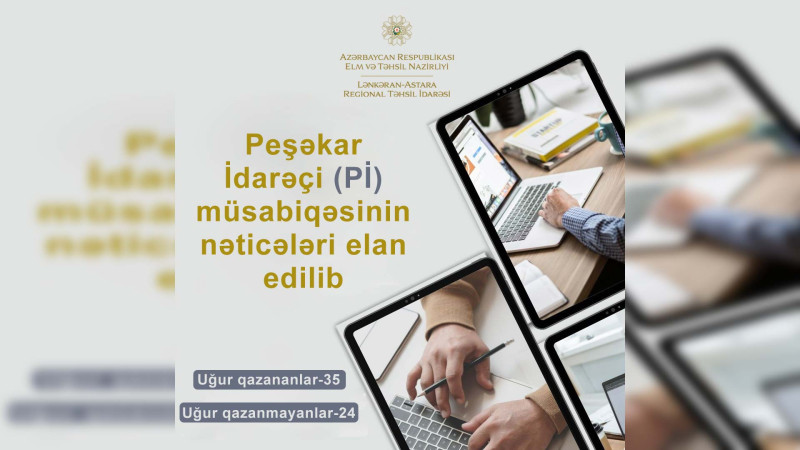 “Peşəkar İdarəçi” müsabiqəsinin test imtahan mərhələsinin nəticələri məlum olub