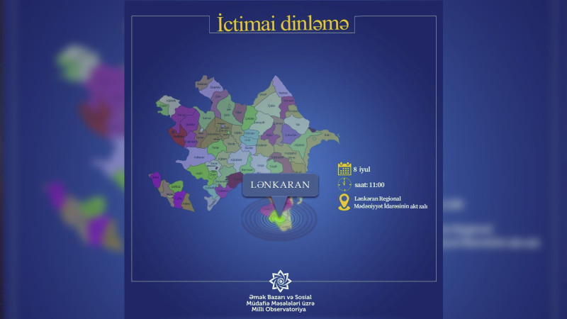 Lənkəranda ictimai dinləmə keçiriləcək