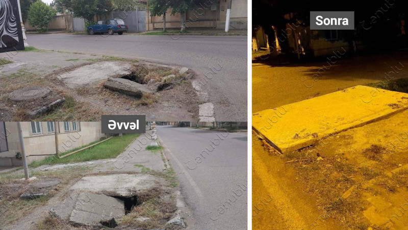 Lənkəranda piyada yolu təmir olunub