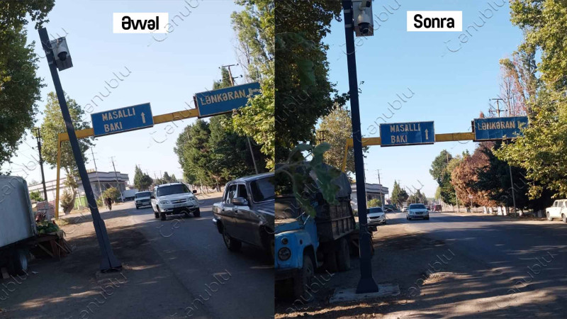 Şiləvar kəndi ərazisində yerləşən qəzalı dirəklər təmir olunub