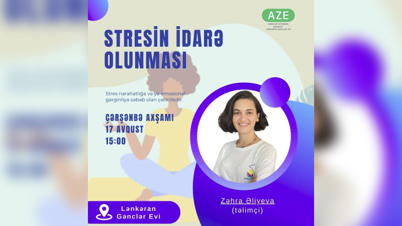 Lənkəranda Stresin idarə olunması adlı təlim baş tutacaq