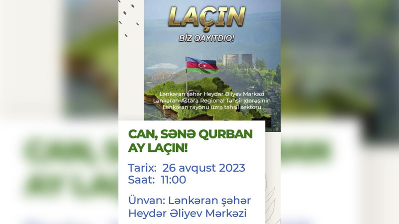 Lənkəranda Can sənə qurban, ay Laçın! adlı tədbir baş tutacaq