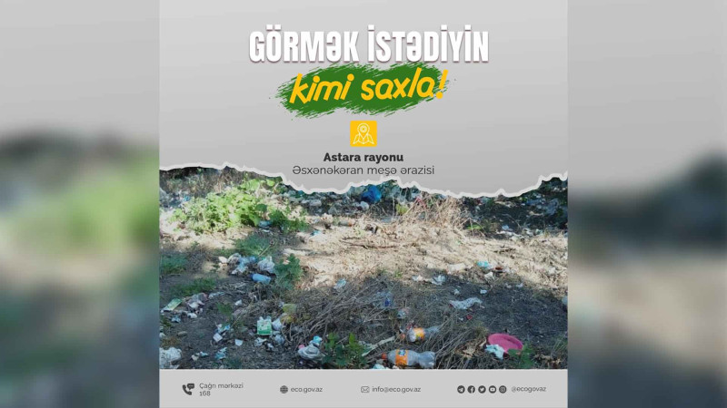 Ekologiya və Təbii Sərvətlər Nazirliyi meşə ərazisini zibilləyənlərə müraciət edib