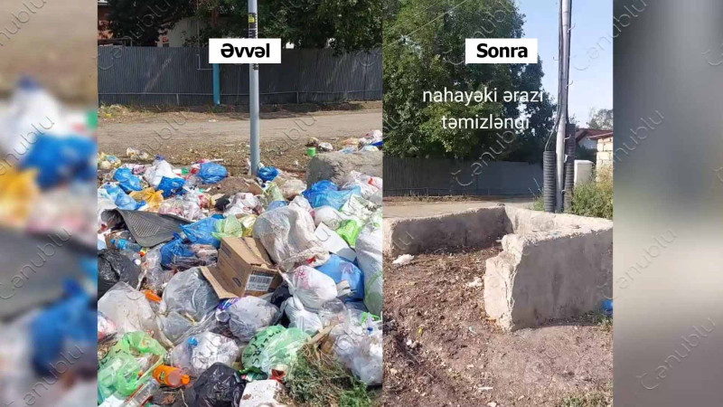 Cəlilabadın mərkəzində yaranmış natəmizlik aradan qaldırılıb