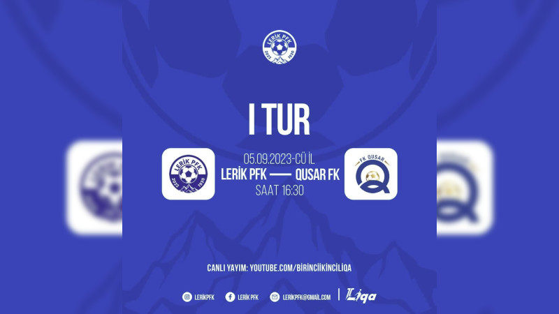 II Liqada “Lerik” PFK Qusar futbol klubu ilə qarşılaşacaq