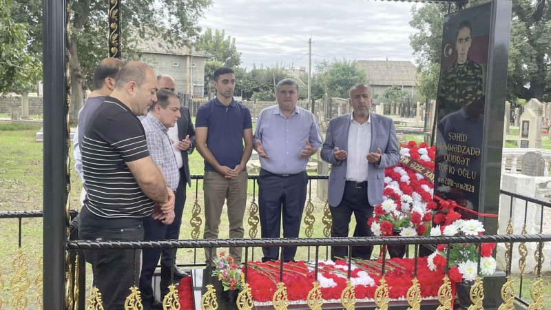 Lənkəranda şəhid Qüdrət Məmmədzadənin doğum günündə məzarı ziyarət olunub