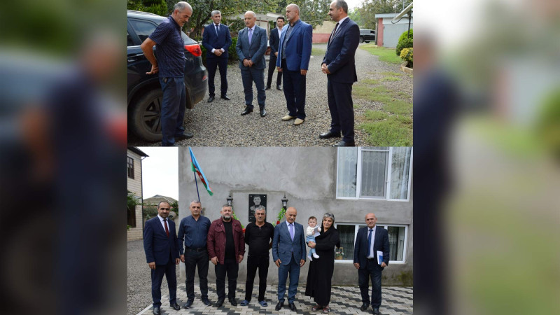 Araz Əhmədov Masallıda şəhid ailələrini ziyarət edib