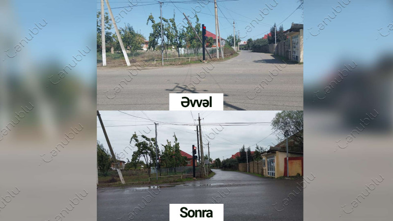 Lənkəranın Velədi kəndində yerləşən rabitə dirəyi təmir olunub