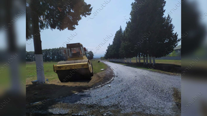 Lənkəranın Separadi kəndinə gedən yola asfalt çəkilir