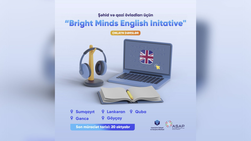 Lənkəranda şəhid və qazi övladları üçün onlayn ingilis dərslərinə qeydiyyat başlayıb