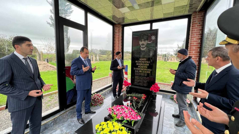 Lənkəranda şəhid Hüseyn Bəşirzadənin məzarı ziyarət olunub