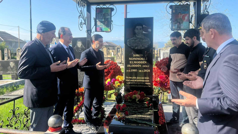 Şəhid Sənan Ağazadənin anım günündə məzarı ziyarət olunub