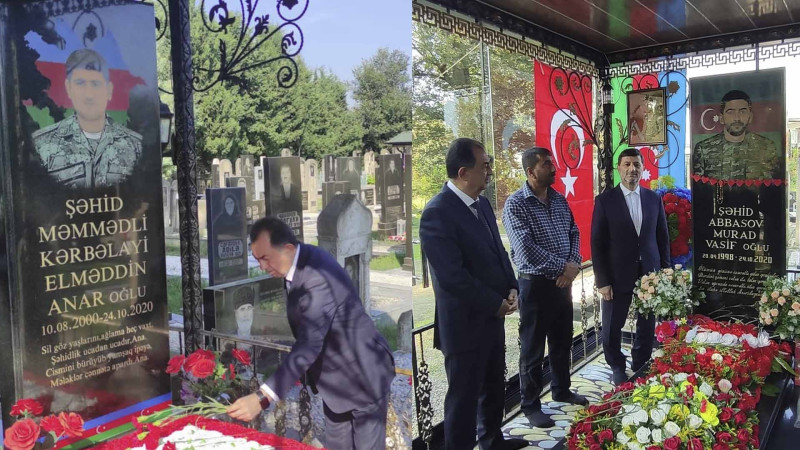 Lənkəranda Vətən müharibəsi şəhidlərinin məzarlarına baş çəkilib