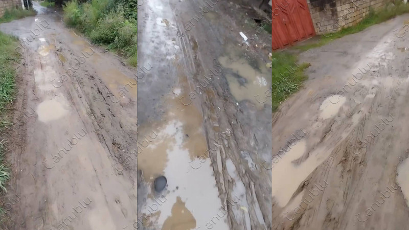 Lənkəran şəhərinin Talışinski küçəsinin yolları keçilməz vəziyyətdədir