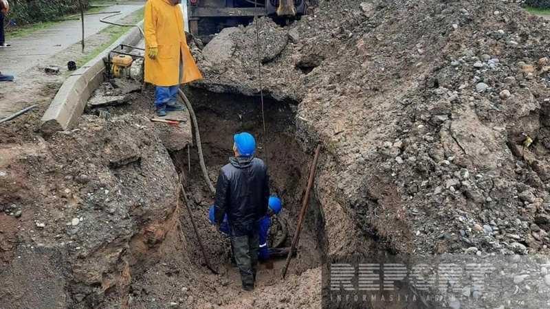 Cəlilabadda zəlzələnin sıradan çıxardığı su xətti bərpa edilib