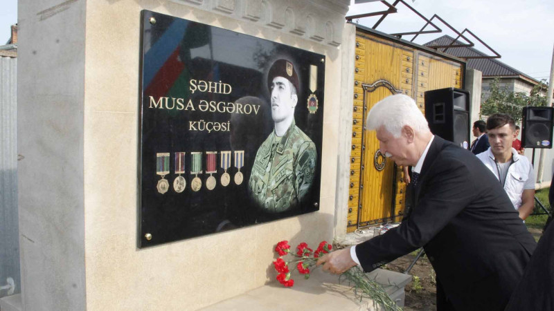 Cəlilabadın Sabirabad kəndində küçəyə şəhid Musa Əsgərovun adı verilib