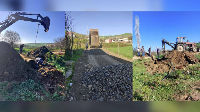 Cəlilabadda yolların təmiri davam edir
