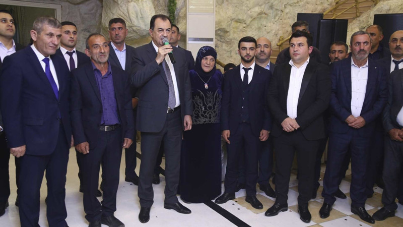 Taleh Qaraşov şəhid qardaşının toyunda iştirak edib