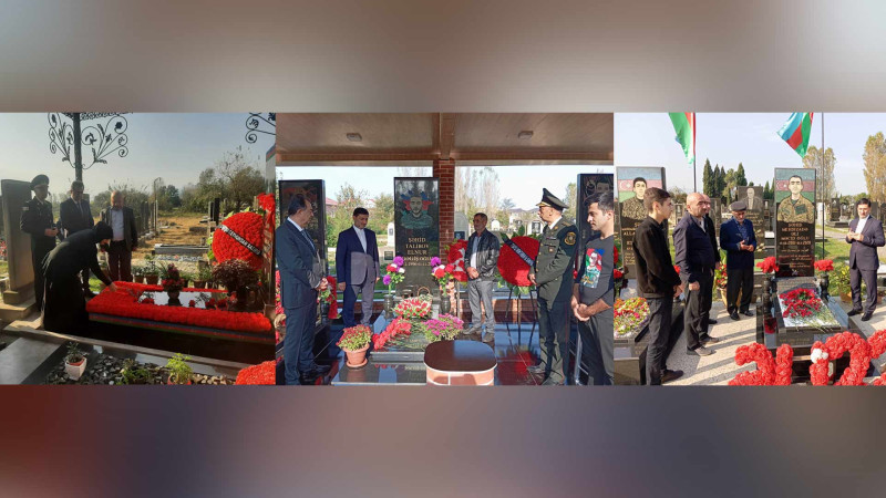 Lənkəranda Vətən müharibəsi şəhidlərinin məzarları ziyarət olunub
