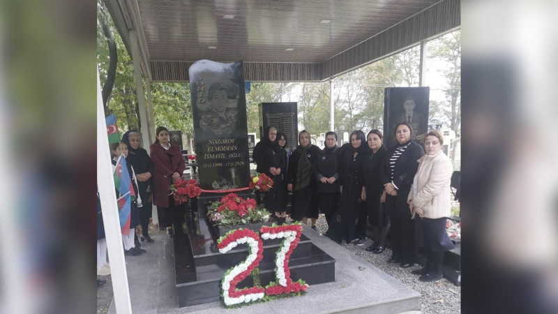 Masallıda şəhid Elməddin Nəzərovun məzarına baş çəkilib
