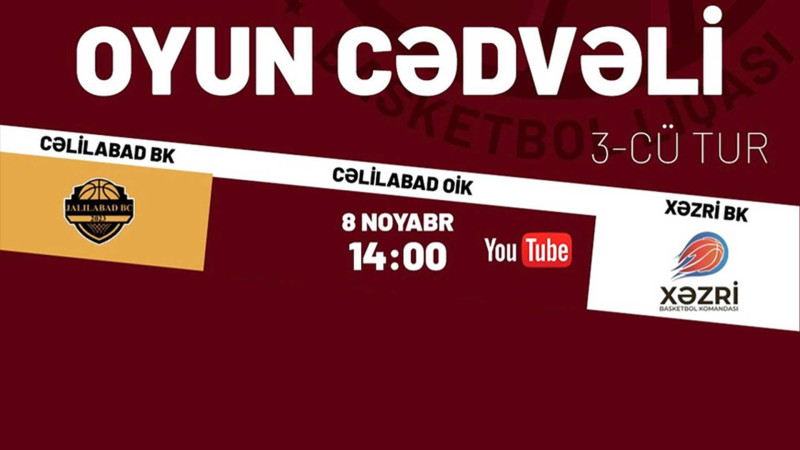 Bu həftə “Cəlilabad” BK “Xəzri” BK ilə yarışacaq