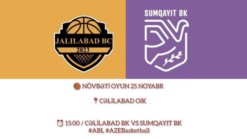 “Cəlilabad” BK “Sumqayıt” BK ilə qüvvəsini sınayacaq