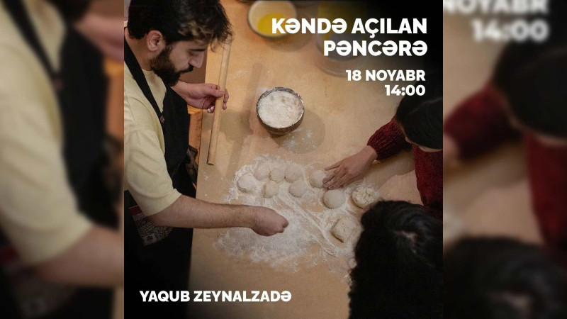 İtaliyada aşpazlıq edən gənc maarifləndirici görüş keçirəcək