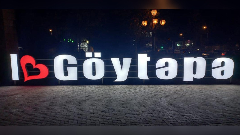 Göytəpə şəhərinə yazılı işıq lövhəsi quraşdırılıb