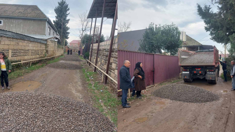 Cəlilabad rayonunun Göytəpə şəhərində daha bir yol təmir olunub