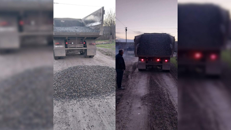 Cəlilabadın Sarxanlı kəndinin yolları təmir olunub