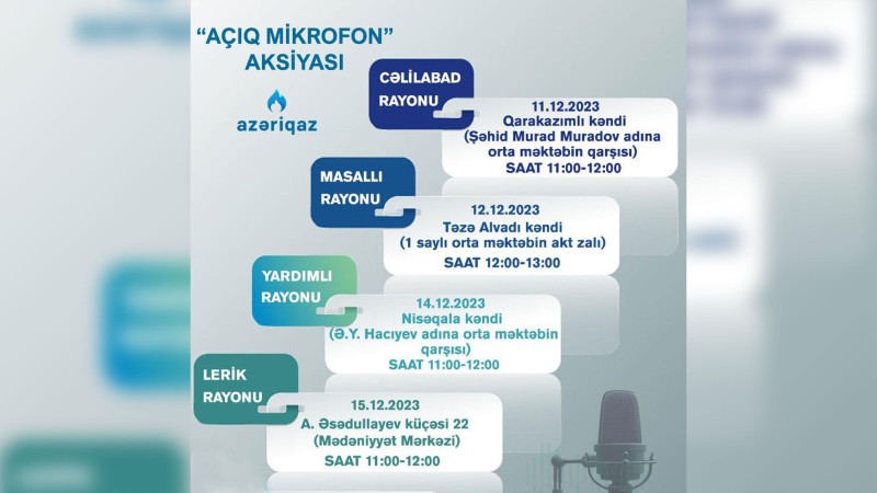 “Azəriqaz” İB “Açıq mikrofon” aksiyası keçirəcək