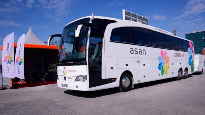 “ASAN Xidmət” avtobusu Lənkəranda fəaliyyət göstərir