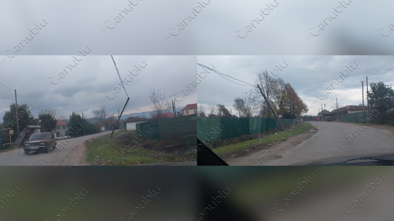 Astaranın bu hissəsində dirək təhlükə saçır