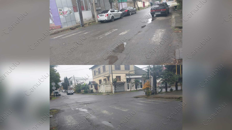 Lənkəranın bu yolunda piyada zolağı silinib, nişan isə yoxdur