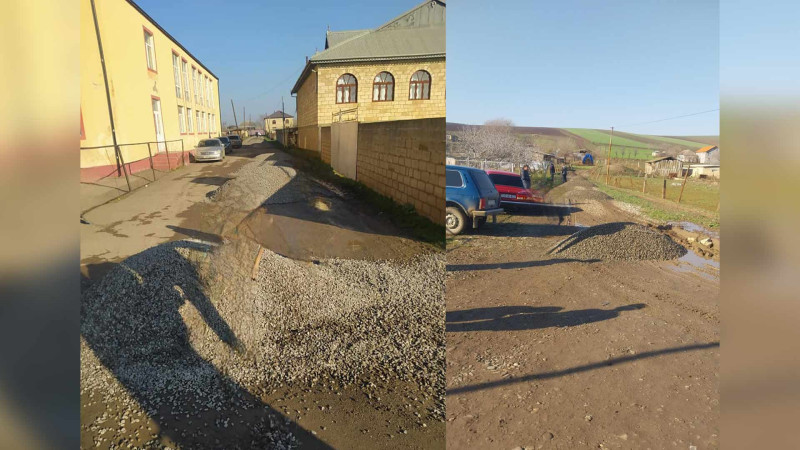 Cəlilabadda kənddaxili yolların təmiri həyata keçirilir