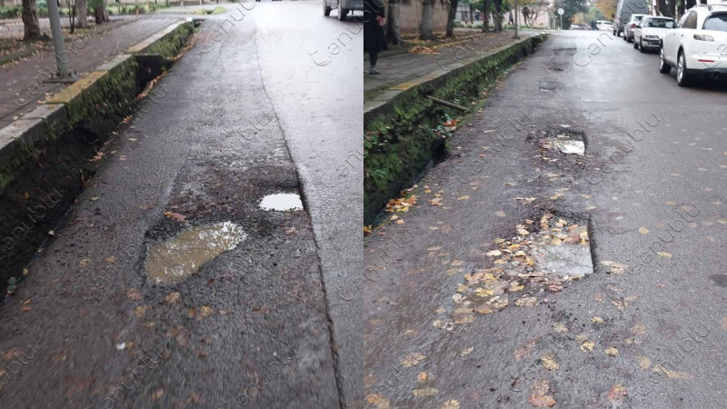 Lənkəranın bu küçəsində yol hələ də təmir olunmayıb